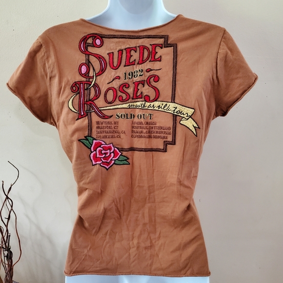 Johnny Was LA Floral Embroidered Tshirt - Picture 5 of 12